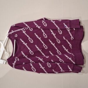 Girl plum champion sweater medium